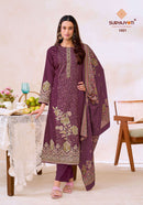 Suryajyoti Keshri Vol 1 Premium Jam Satin Print Designer Suits