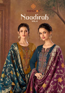 Suryajyoti Naadirah Vol  5 Premium Jam Satin Designer Work Suit