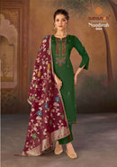 Suryajyoti Naadirah Vol  5 Premium Jam Satin Designer Work Suit