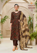 Suryajyoti Naishaa Vol 54 Jam Satin Designer Suit Set
