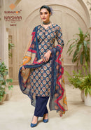 Suryajyoti Naishaa Vol 54 Jam Satin Designer Suit Set