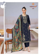 Suryajyoti Zaira Vol 3 Premium Jam Satin Embroidery Work Suit Set