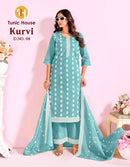 Tunic House Kurvi Premium Cotton Schiffli Embroidered Suit Set
