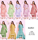 Tunic House Kurvi Premium Cotton Schiffli Embroidered Suit Set