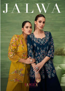 Vamika Jalwa Heavy Embroidered Roman Silk Ethnic Suits