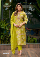 Vaniska Fiona Premium Straight Style Kurta Pant Dupatta Set