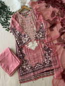 Pink Neckline Emboridered Worked Pakistani Suits