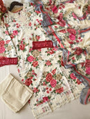 Floral Printed Cotton Pakistani Suit