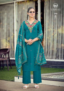Woodee Rutavi Fancy Rayon  Embroidered Kurti Set