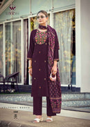 Woodee Rutavi Fancy Rayon  Embroidered Kurti Set
