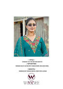 Woodee Rutavi Fancy Rayon  Embroidered Kurti Set