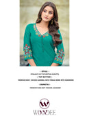 Woodee Tanisha Vol 2 Designer Viscose Embroidered Kurti Set