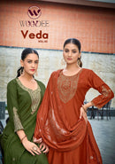 Woodee Veda Vol 2 Premium Viscose Embroidery Work Suit