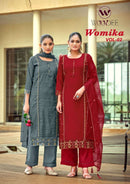 Woodee Womika Vol 2 Premium Viscose Silk Embroidered Straight Suit