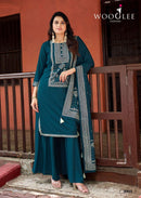 Wooglee Maharani Designer Rayon Embroidered Salwar Suit