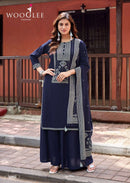 Wooglee Maharani Designer Rayon Embroidered Salwar Suit