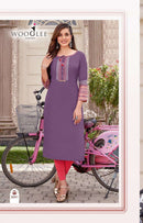 Wooglee Salonee Vol 8 Premium Rayon Embroidered Designer Kurti