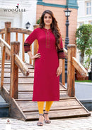 Wooglee Salonee Vol 8 Premium Rayon Embroidered Designer Kurti