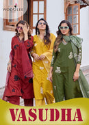 Wooglee Vasudha Premium Rayon Designer Organza Kurti Set