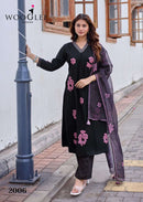 Wooglee Vasudha Premium Rayon Designer Organza Kurti Set