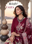 Zulfat Faiza Jam Cotton Print Embroidery Work Salwar Suit
